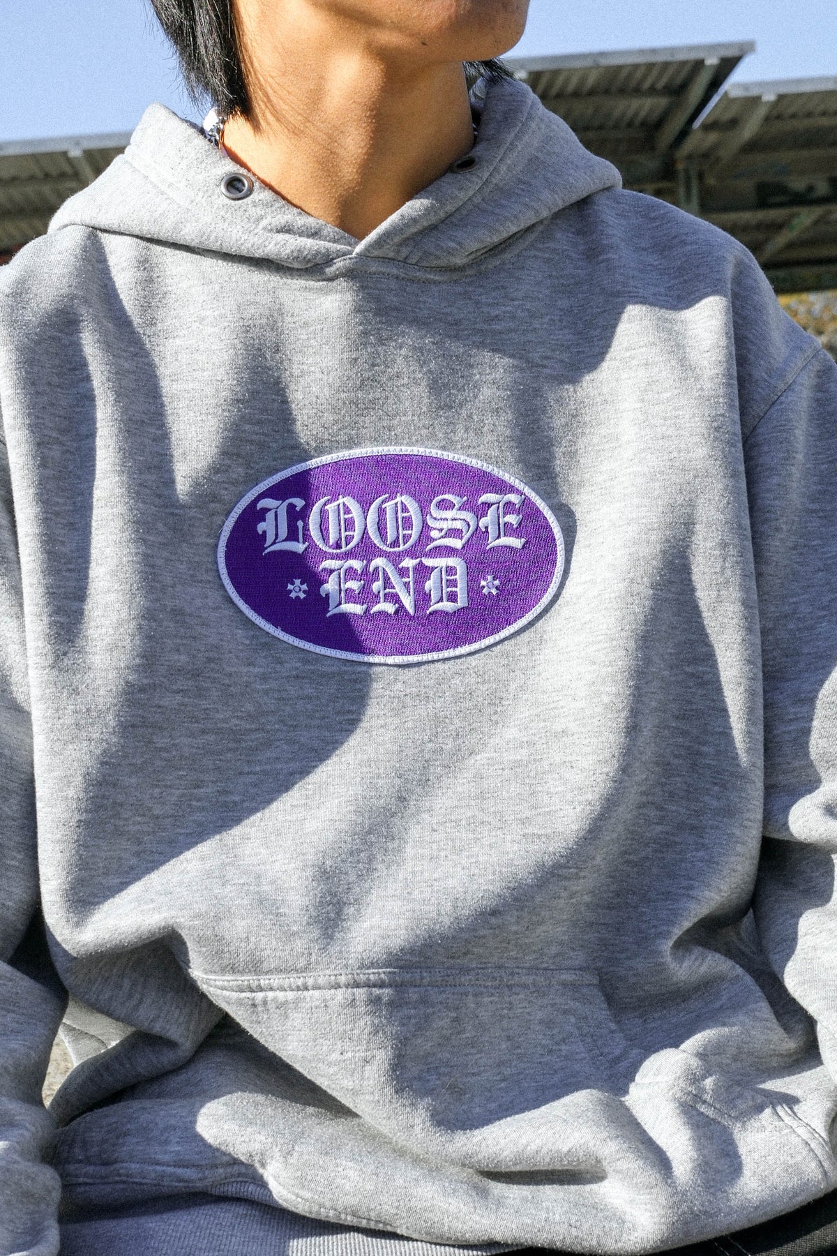 Grey Patch Hoodie